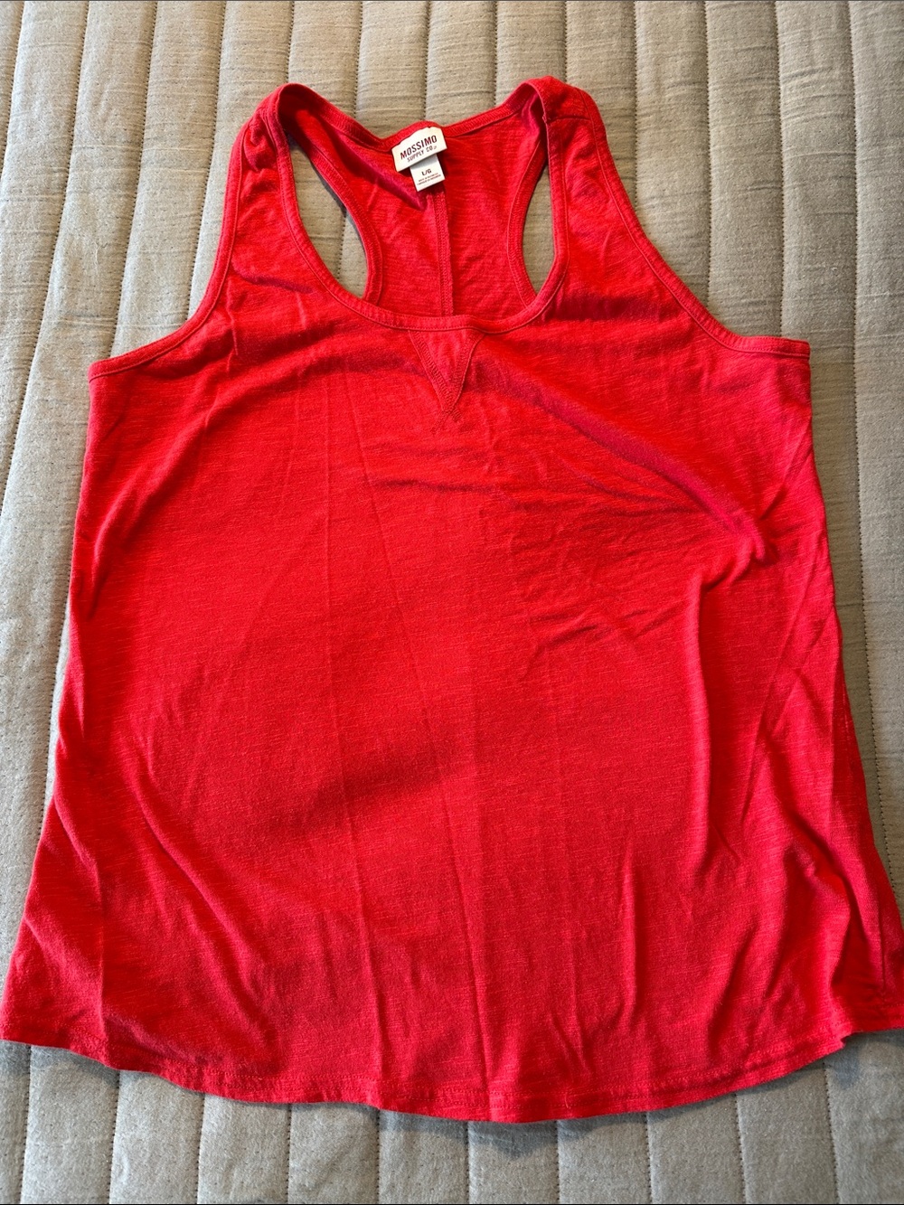 Mossimo Red Slub Racerback Tank size L